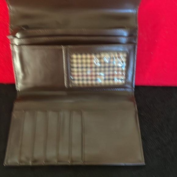 Lauren Ralph Lauren Brown Leather Trifold Wallet - Picture 5 of 6